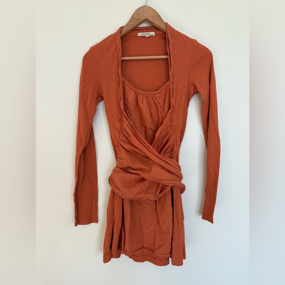 Prairie Underground tunic wrap top size small